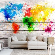 Samoljepljiva foto tapeta World Map Colourful Blot 147x105
