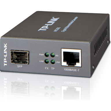 TP-LINK Medijski pretvarač MC220L, višenačinski, jednomodni, 1000 Mbit/s, crna