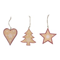 EGO DEKOR Set od 3 božićna ukrasa  
