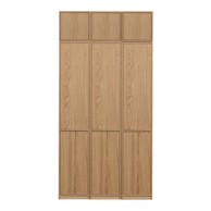 VTWONEN Modularna biblioteka u dekoru hrasta u prirodnoj boji 120x243 cm Modulair 