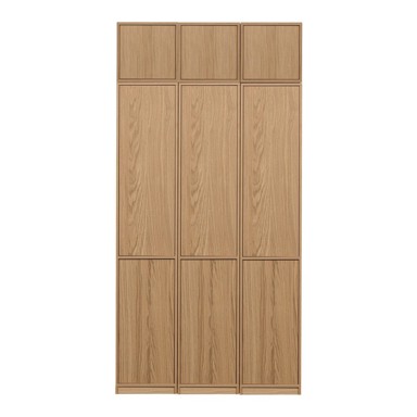 VTWONEN Modularna biblioteka u dekoru hrasta u prirodnoj boji 120x243 cm Modulair 