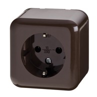 LUX TOOLS Utičnica nadžbukna nazidna smeđa IP20