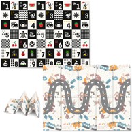 NUKIDO Dvostrana sklopiva pjenasta prostirka, likovi/vlakić