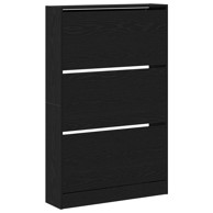 Kabinet za cipele, crni hrast, 80 x 21 x 125.5 cm, konstruirano drvo