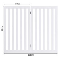 COSTWAY Sigurnosna vrata, 4 panela, visina 89 cm, sklopiva, bijela