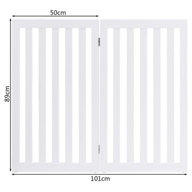 COSTWAY Sigurnosna vrata, 4 panela, visina 89 cm, sklopiva, bijela