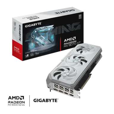 GIGABYTE Grafička kartica Radeon RX 9070 XT GAMING OC ICE 16G, 16GB GDDR6, PCIe 5.0, GV-R907XGAMINGOCICE-16GD