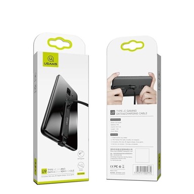 USAMS Gaming USB kabel C, 150 cm, ravni, crni, US-SJ236 