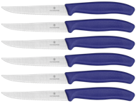 VICTORINOX Švicarski klasični set steak noževa 6 kom. plavi