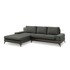 WINDSOR & CO SOFAS Tamnosivi kutni kauč na razvlačenje Planet, lijevi kut, 315x212x87 cm