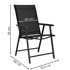 Stolica sklopiva metalna, crna, 56x64x94 cm