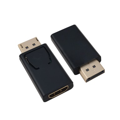 HELOS Adapter DP (M) na HDMI (Ž), pozlaćen, crni