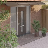 Nadstrešnica za vrata crna 400 x 80 cm polikarbonatna