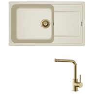 ELLECI Set sudoper Life 410 + slavina Zora, zlato/bež