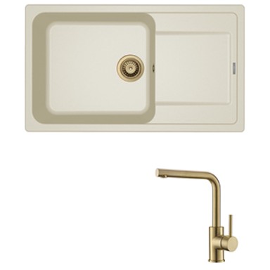 ELLECI Set sudoper Life 410 + slavina Zora, zlato/bež