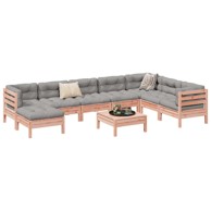9-dijelni set vrtnih sofa s jastucima, masivno drvo duglazije, prirodni douglas