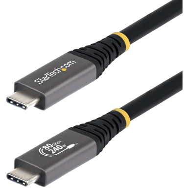 STARTECH USB kabel CC150CM80GUSB4CABLE USB4 Gen 4X2 1,5 m USB-C 80 gbit/s 240 w, crni