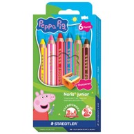 STAEDTLER Drvene boje 140 C6 L1, JUMBO 3u1 Noris Junior Peppa Pig, 6 boja