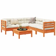 Set vrtnih sofa, 6 kom, duglazija i jelovina, s jastucima