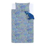 CATHERINE LANSFIELD Dječja posteljina za bračni krevet od mikrovlakana 200x200 cm Gamer plava/siva