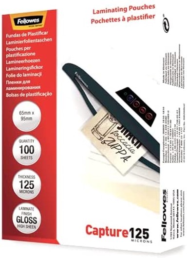 Džepovi za plastificiranje 65 × 95 mm, 125 mikrona, 100 kom
