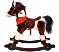 Drveni interaktivni konjić za ljuljanje