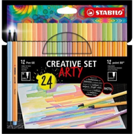 STABILO Tanki flomaster Creative Set ARTY, različite boje, 24 kom