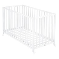 ROBA Bijeli dječji krevet na kotačićima/sklopivi 60x120 cm Fold up