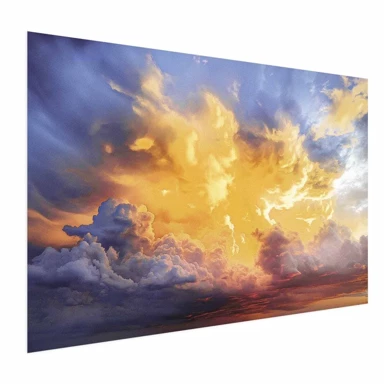Plakat Prekrasan zalazak sunca, oblaci u toplim tonovima, 42x29.7 cm