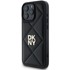 DKNY Quilted Stack Logo maskica za iPhone 16 Pro, crna