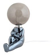 LEITMOTIV Siva LED stolna lampa s mogućnosti zatamnjivanja sa staklenim sjenilom (visina 22, 5 cm) Joey 