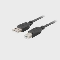 LANBERG Kabel USB 2.0, 1 m, USB A na USB B, crni