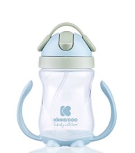 KIKKA BOO Bočica sa slamkom i ručkama, 300 ml, plava