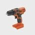 BLACK & DECKER Akumulatorska bušilica BDCDD18N 650 RPM, narančasto/crni