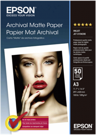 EPSON Foto papir ARCHIVAL MATTE PAPER A 3, 50 kom.