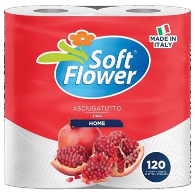 CARTINDUSTRIA VENETA Ručnik papirnati pk2 jastučni 23cm Soft Flower, bijeli