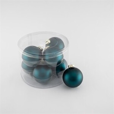 Staklene kuglice 8cm, 8 kom, plave