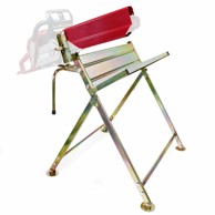 WILTEC Podesivi metalni sklopivi stalak, pocinčan, 88×71×96 cm, s držačem motorne pile i vodilicom, za obradu drva do 120 kg