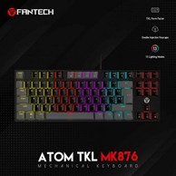FANTECH Gaming tipkovnica ATOM TKL MK876, mehanička, Red prekidači, žičana, RGB osvjetljenje, crna