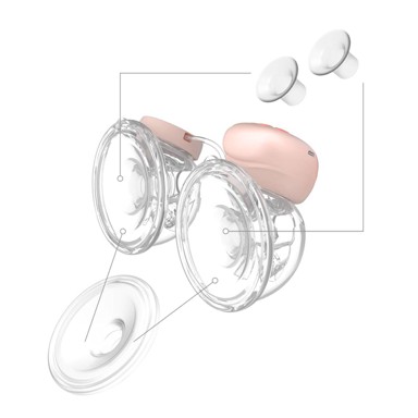 BABYONO Set rezervnih dijelova za izdajalicu Twinny KIT II - silikonski nastavak 28 mm i lijevci 24 mm i 21 mm