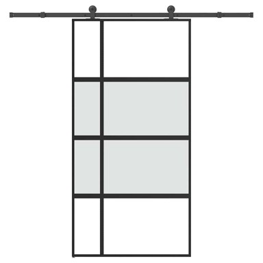 Klizna vrata s priborom od kaljenog stakla i aluminija 102,5x205 cm