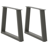 Noge blagovaonskog stola V-oblika 2 kom antracit 60x(42-43,3)cm