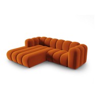 MICADONI HOME Narančasta kutna garnitura (s lijevim kutom) Lupine, 230x177x70,05 cm