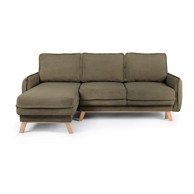 BONAMI SELECTION Zelena sklopiva kutna garnitura od samta (promjenjiva) Tori, 230x170x80 cm