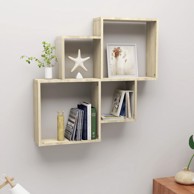 Kockaste zidne police boja hrasta sonome 80x15x78,5 cm iverica
