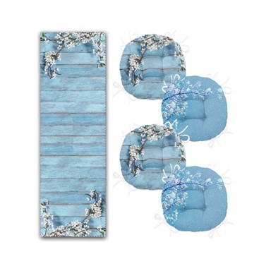 MILA HOME Set jastuka za sjedenje i nadstolnjak, 5 kom