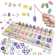 Montessori edukativna slagalica, sorter, 2u1, drvena