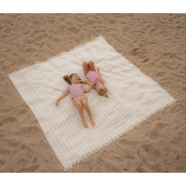 LITTLE DUTCH Ručnik za plažu Beach Sunny Yellow, 200x200 cm, organski pamuk