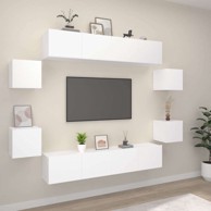 Set TV ormarića 8-dijelni 80 cm konstruirano drvo, bijeli