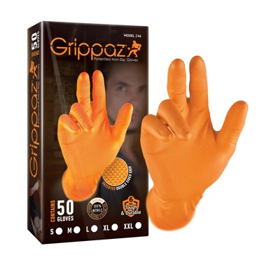 GRIPPAZ Nitrilne rukavice, veličina XXL GLV-GRP-O-XXLGRIPPAZ nitrile gloves, size XXL GLV-GRP-O-XXL, narančaste